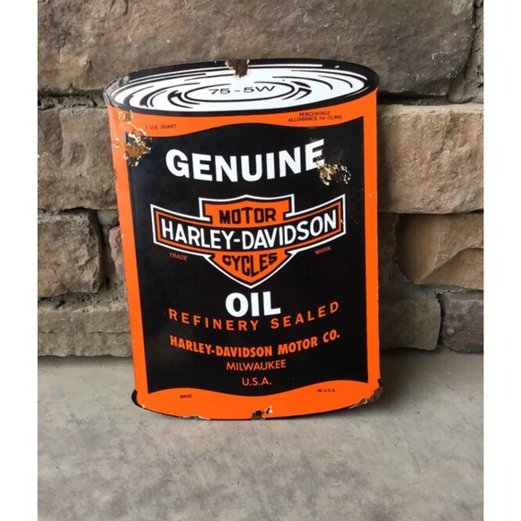 Vintage Harley Davidson Porcelain Sign - Picture 2 of 10